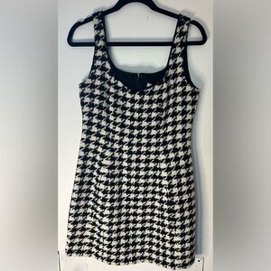 Antonio Melani Macy Wool Blend Houndstooth Mini Sheath Dress Size 4 NWT
